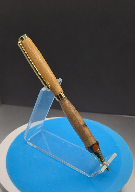 Two toned wooden twist pen