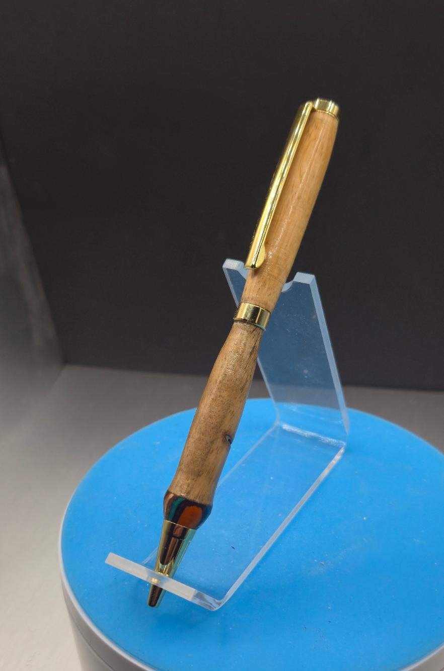 Two toned wooden twist pen