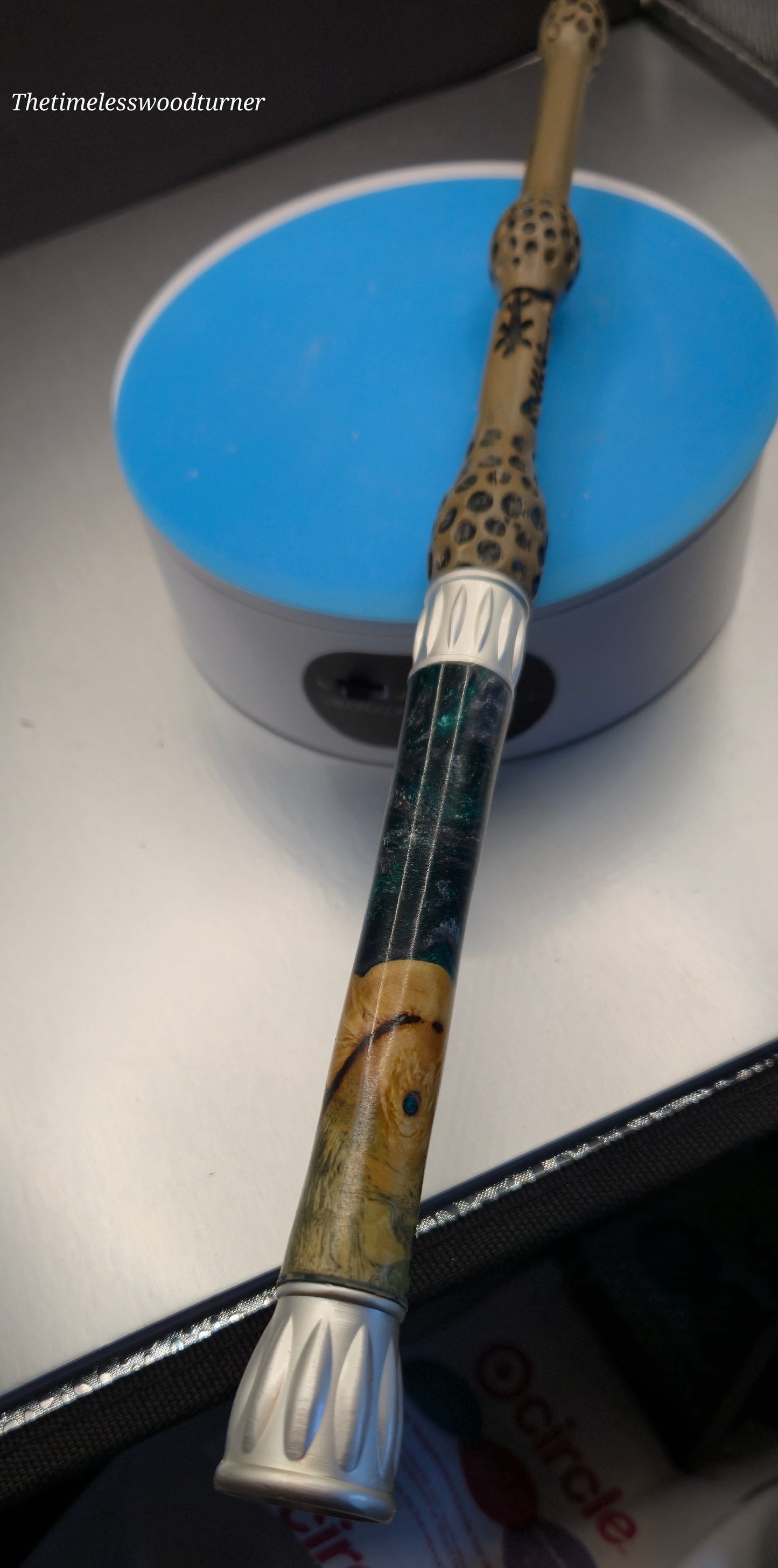 Green and silver handle HP elder wand